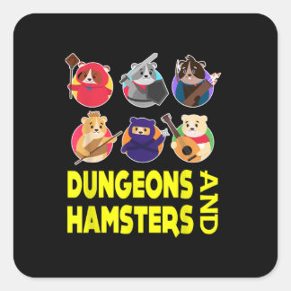 Hamster Costume Funny Gifts Square Sticker