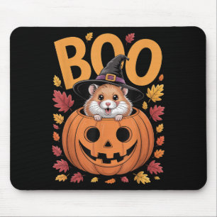 Hamster Costume On Pumpkin Halloween Hamster Mouse Pad