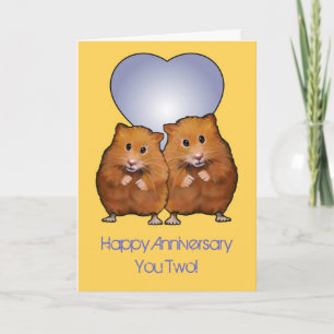 Hamster Couple, Happy Anniversary; Cutest Couple Card