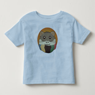 Hamster 🐹 Cute animal with colourful striped scar Toddler T-shirt