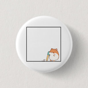 Hamster, cute hamster theme 1 inch round button