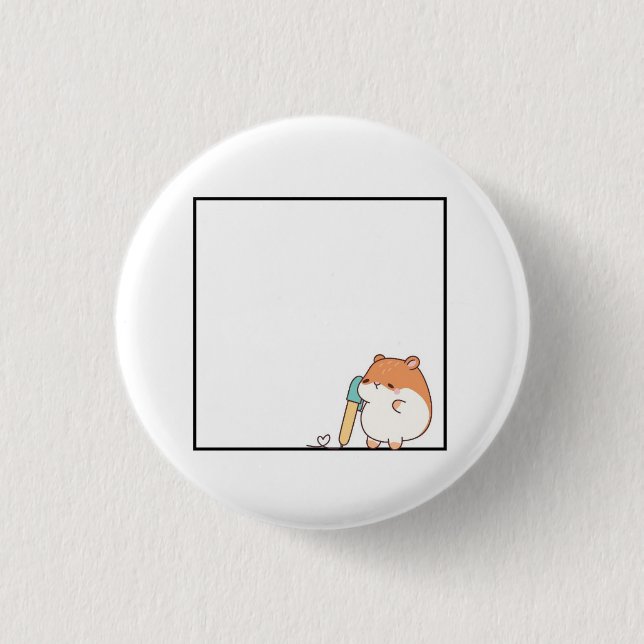Hamster, cute hamster theme 1 inch round button (Front)