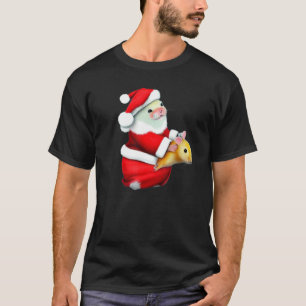 Hamster Dad and Hamster Baby in Christmas Costume  T-Shirt