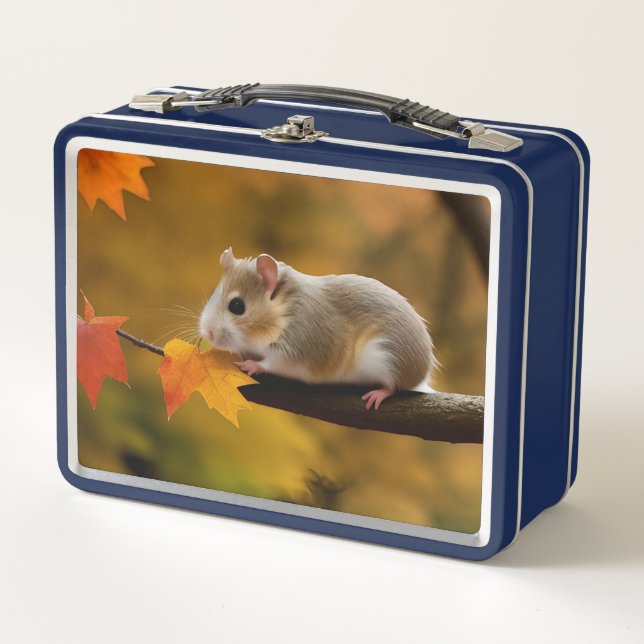 Hamster Dans La Lunchbox En Métal Arbre (Devant)