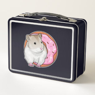 Hamster Donut Metal Lunch Box