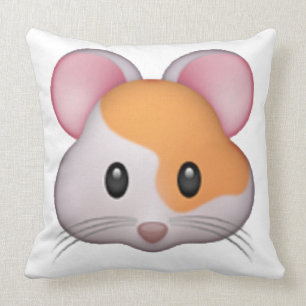 Hamster - Emoji Throw Pillow