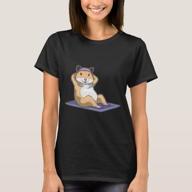 Hamster Fitness Sit ups Sports T-Shirt (Front)