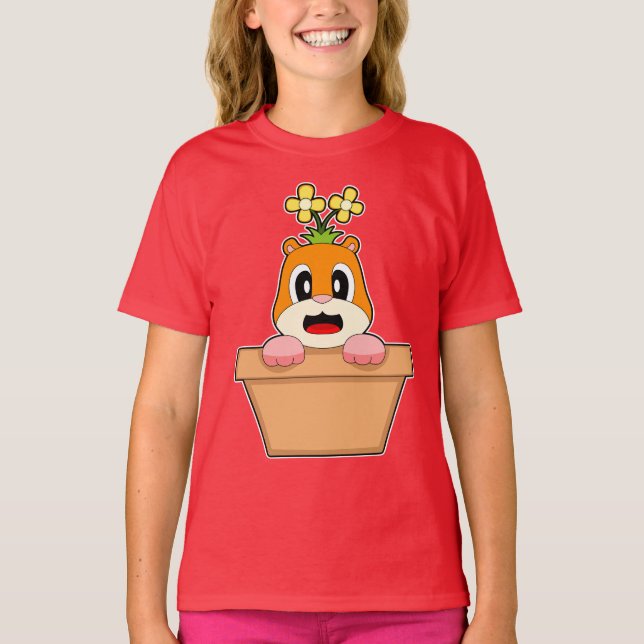 Hamster Flower T-Shirt (Front)
