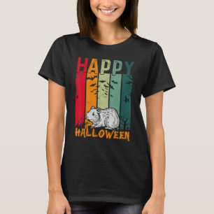 Hamster Girls Boys Retro Style Halloween Dinner T-Shirt