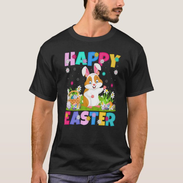 Hamster  Happy Easter Bunny Hamster Easter Sunday T-Shirt (Front)