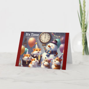 Hamster Happy New Year Holiday Card