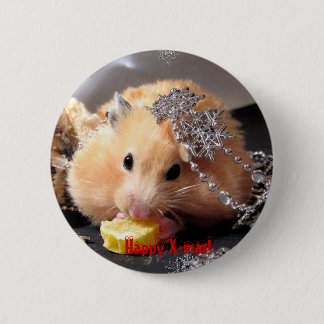 Hamster Happy X-mas! 2 Inch Round Button