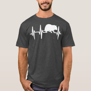 Hamster Heartbeat Gift Lover Heart Beat Mom Dad T-Shirt