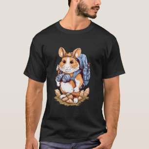 Hamster Hiker Backpacker Binocular Hiking Hamsters T-Shirt