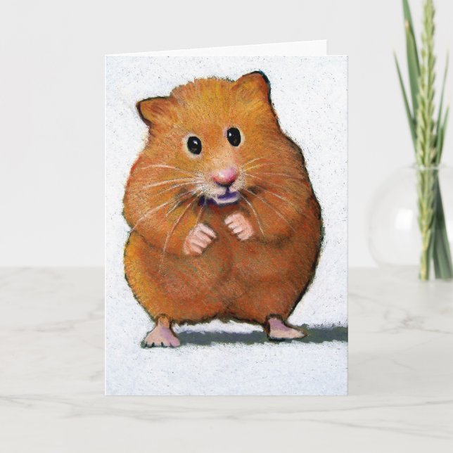 HAMSTER IN COLOR PENCIL CARD (Front)