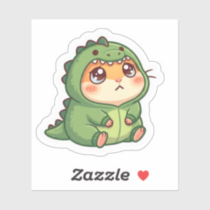 Hamster in Dinosaur Costume Sticker