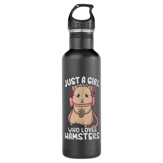 Hamster Just A Girl Who Loves Hamsters 710 Ml Water Bottle (Front)