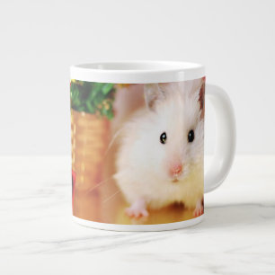 Hamster Kokolinka with Christmas tree Large Coffee Mug
