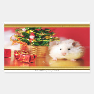 Hamster Kokolinka with Christmas tree Sticker