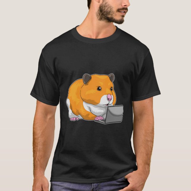 Hamster Laptop T-Shirt (Front)