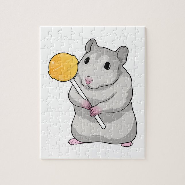 Hamster Lollipop Jigsaw Puzzle (Vertical)