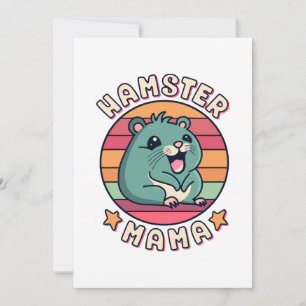 Hamster Mama Cute Kawaii Rodent Mother Holiday Card