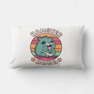 Hamster Mama Cute Kawaii Rodent Mother Lumbar Pillow
