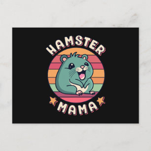 Hamster Mama Cute Kawaii Rodent Mother Postcard