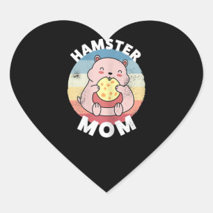 Hamster Mom Cute Kawaii Gift for Women Heart Sticker