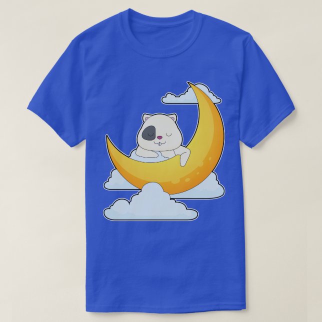 Hamster Moon Clouds T-Shirt (Design Front)