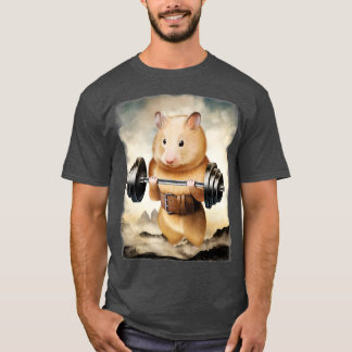 Hamster Muscle Training Weightlifting T-Shirt 