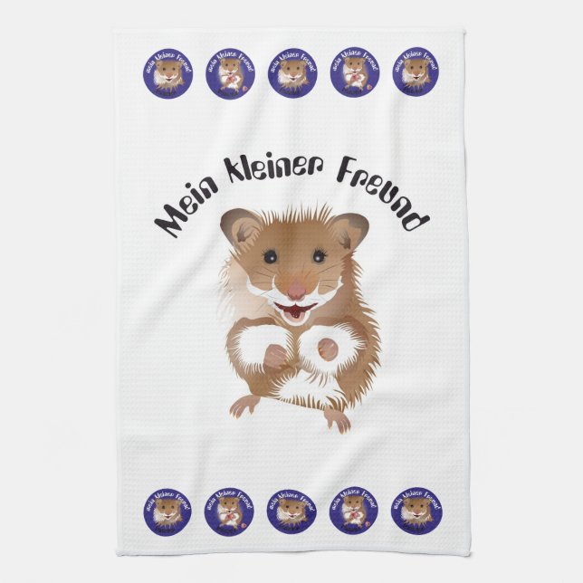 Hamster, my little friend's dishcloth kitchen towel (Vertical)