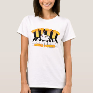 Hamster on a piano eating popcorn T-Shirt