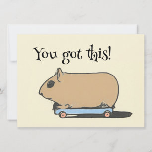 Hamster on a Skateboard Encouragement  Card