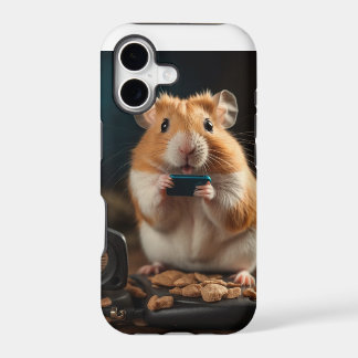 Hamster parlant sur téléphone portable