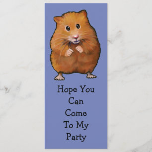 HAMSTER PARTY INVITATION: Original Art Invitation