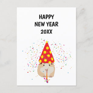 Hamster Partys - Animaux Fêtes Carte Nouvel An