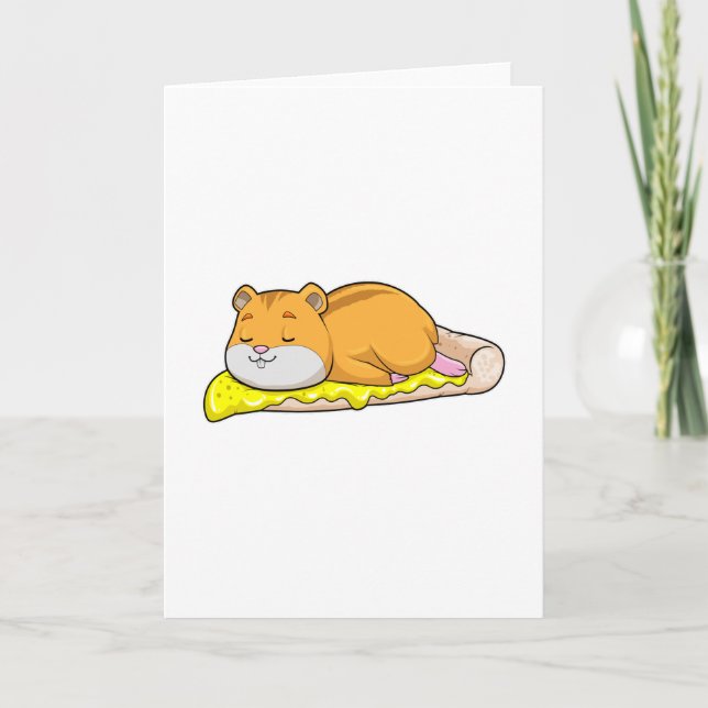 Hamster & Pizza with Cheese Card (Front)
