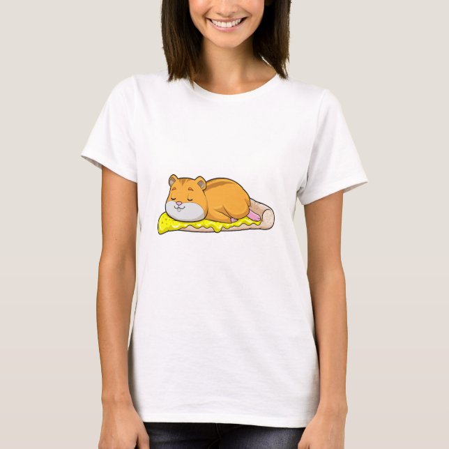 Hamster & Pizza with Cheese T-Shirt (Front)