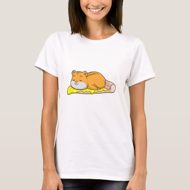 Hamster & Pizza with Cheese T-Shirt (Front)