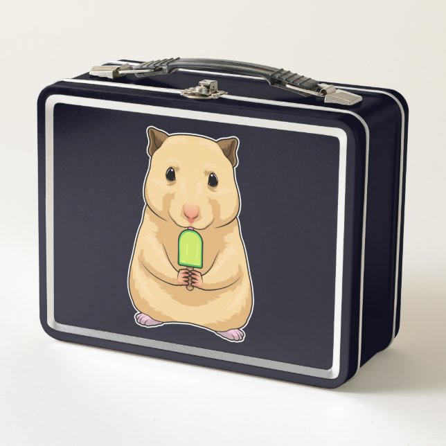 Hamster Popsicle Metal Lunch Box (Front)