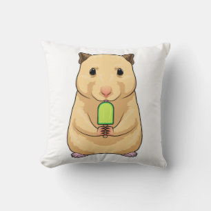 Hamster Popsicle Throw Pillow