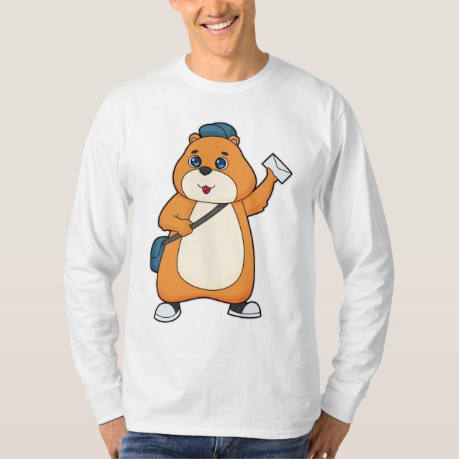 Hamster Postman Letter T-Shirt (Front)