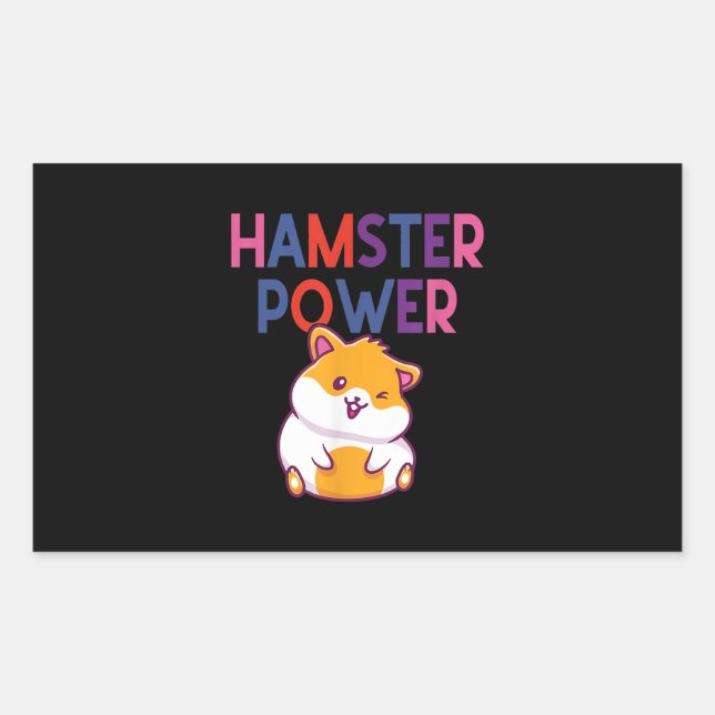 Hamster Power Cute Hamster Cartoon Sticker (Front)