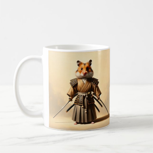 Hamster Samurai Coffee Mug (Left)
