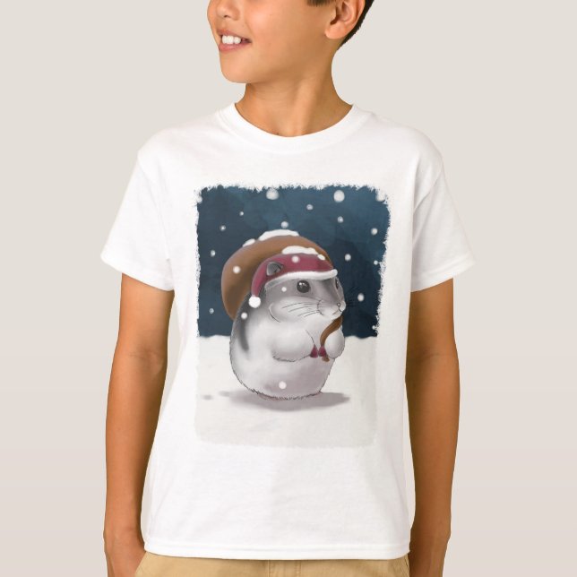 Hamster Santa T-Shirt (Front)