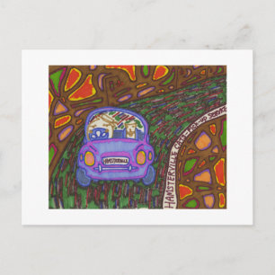 hamster series-hamsterville cats-pick-up service postcard