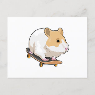 Hamster Skater Skateboard Postcard