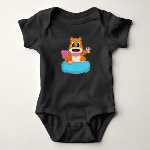 Hamster Snowboard Winter sports Baby Bodysuit