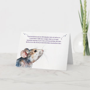 Hamster Sympathy Loss Condolonces  Card